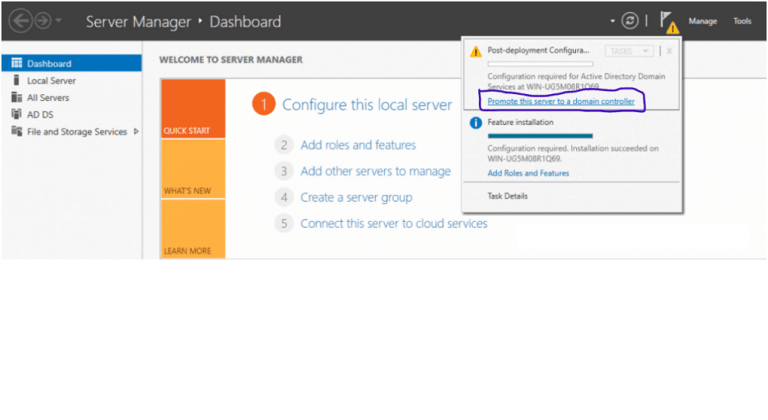 How to Install Active Directory Domain Services in Windows Server 2019