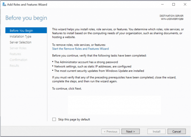 How to Install Active Directory Domain Services in Windows Server 2019