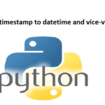 Python timestamp to datetime and vice-versa