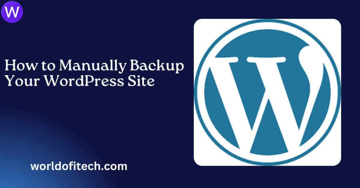 how to back up wordpress site manually