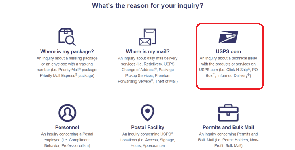 USPS-inquiry