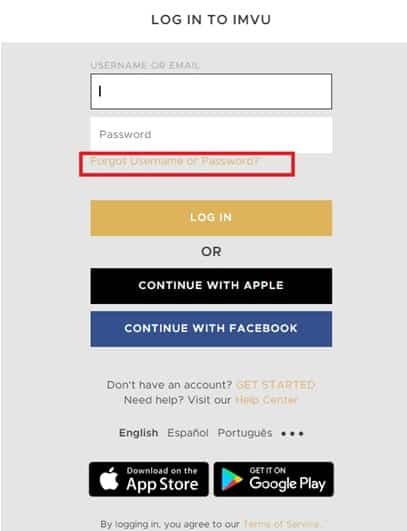 Forgot-Username-or-Password-on-the-IMVU-login-screen