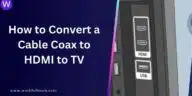 How to Convert a Cable Coax to HDMI to TV